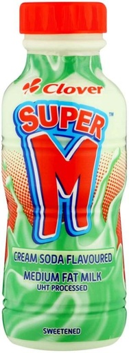 [MLKHFXJTZTACE8MM] Clover Super M Cream Soda Flavoured Medium Fat Milk, Cream Soda Flavour (300 ml)