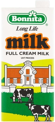 [MLKHFXJTY4UZVHFG] Bonnita UHT Full Cream Milk, Plain Flavour (1 L)
