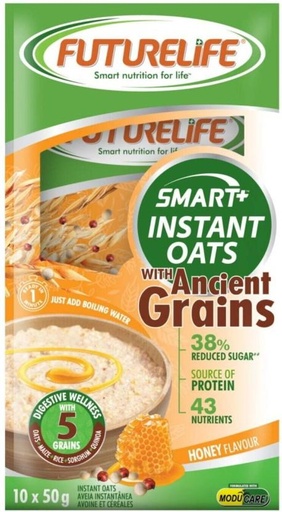 [CFEH26UVNRZTGECE] Futurelife Smart Instant and Ancient Grains Honey Oats Box (10 x 50 g)
