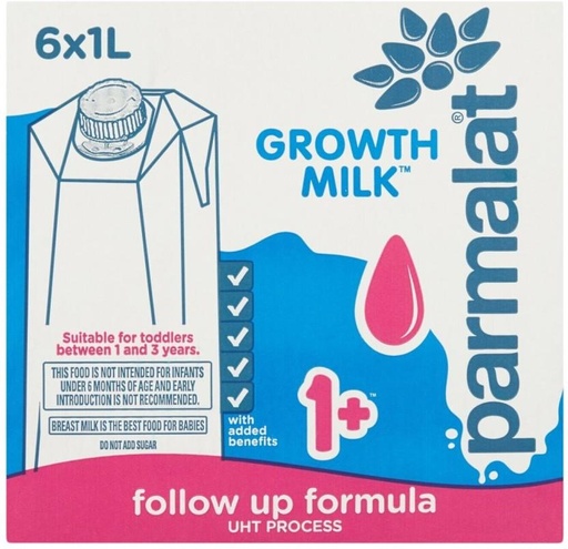 [MLKHFXJTMEGUDDGH] Parmalat Growth 1+, Plain Flavour (6 x 1 L)