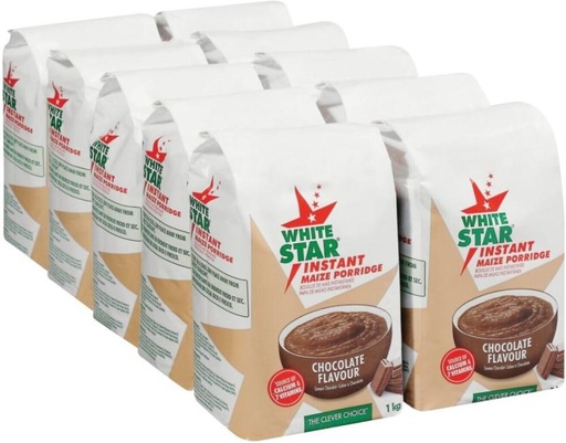 [CFEH4RPQPSPHFM74] White Star Instant Maize Chocolate Flavour Box (10 x 1 kg)