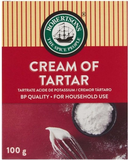 [BITHFQMMXSSJHRZC] Robertsons BP Quality Cream of Tartar Powder (100 g)