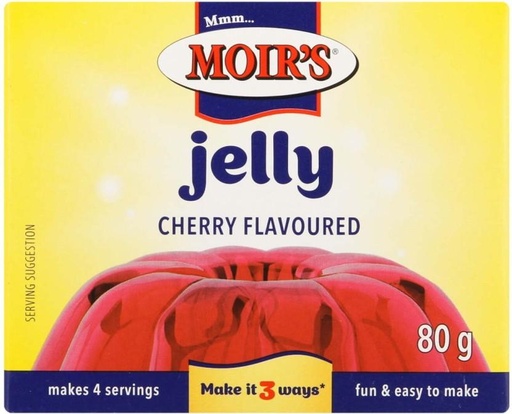 [BITHFQMMHRGJVFDN] Moir's Cherry Flavoured Jelly Crystals (6 x 80 g)