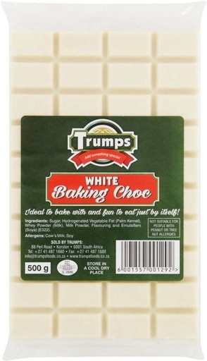 [BITH4VFS3DB42DDT] Trumps White Chocolate Baking Bars Paste (500 g)