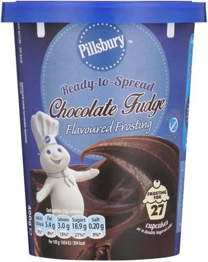 [BDCHFZVPYTUDTWNA] Pillsbury Chocolate Fudge Flavoured Frosting Icing (400 g)