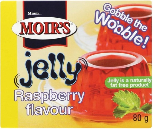 [BITH4VFSAA6ZHYDF] Moir's Raspberry Flavour Jelly Crystals (48 x 80 g)