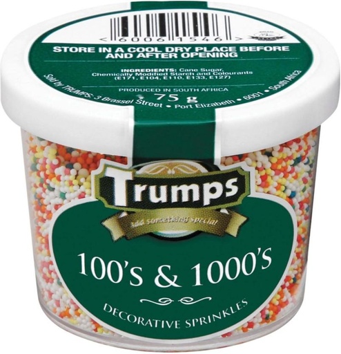 [BDCHFZVWEXZMP3MD] Trumps Sprinkles 100's & 1000's Sprinkles (100 g)