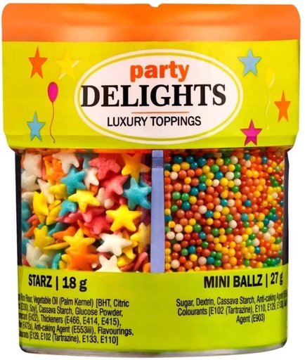 [BDCHBFF2WJBRTWGA] Delights Luxury Toppings, Party Topping (125 ml, Pack of 12)