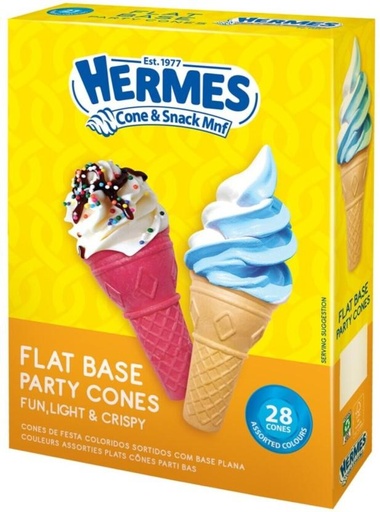 [BDCHFZVWKRGGPGFH] Hermes Flat Bottom Party Cones Pillars (28 g, Pack of 24)