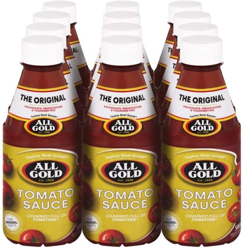 [SKPH26RQGZACG4GC] All Gold The Original Tomato Sauce Sauce (12 x 500 ml)
