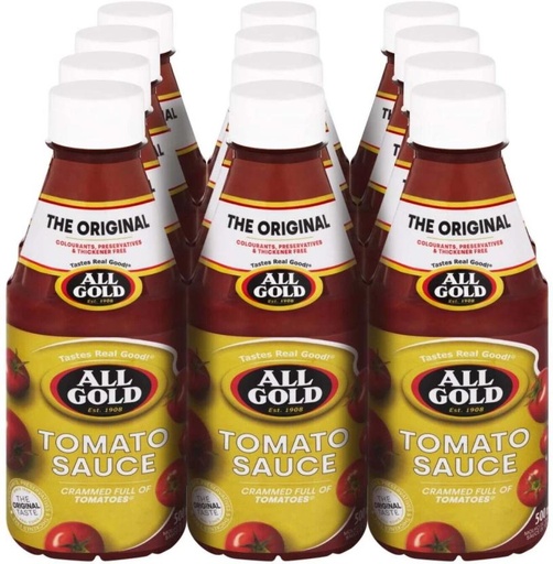 [SKPH26RQGZACG4GC] All Gold The Original Tomato Sauce Sauce (12 x 500 ml)