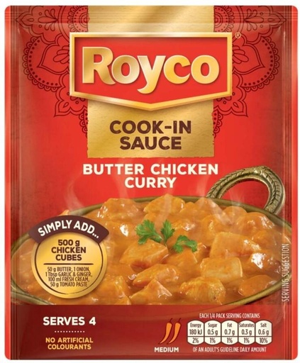 [SIEH4V6AEMKJFF6Z] Royco Butter Chicken Curry Dry Cook In Sauce (50 g)