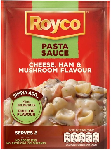 [SKPHFHDMZMWA9FFG] Royco Cheese Ham & Mushroom Flavour Pasta Sauce Sauce Mix (45 g)
