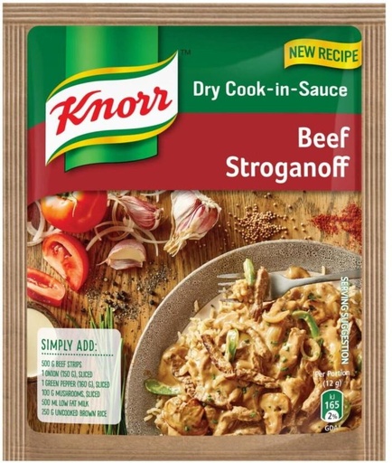 [SKPHFHDH8AZ7R9HY] Knorr Beef Stroganoff Dry Cook in Sauce Sauce (48 g)