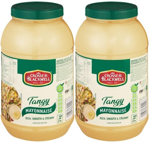 [SKPH26RQADDMH2PW] Crosse & Blackwell Tangy Mayonnaise Rich, Smooth, and Creamy Sauce (2 x 3 kg)