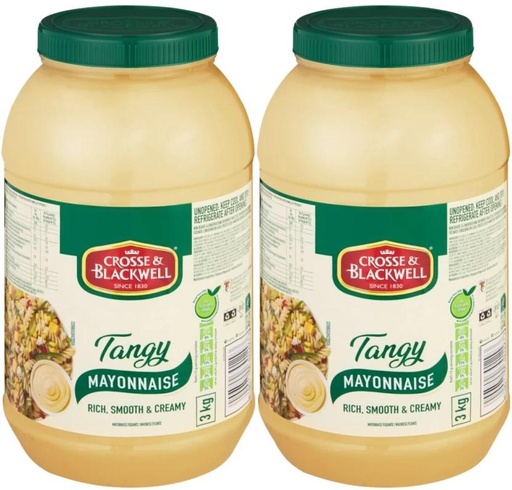 [SKPH26RQADDMH2PW] Crosse & Blackwell Tangy Mayonnaise Rich, Smooth, and Creamy Sauce (2 x 3 kg)