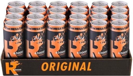 [ESMH26TW4CADYZEZ] Reboost Original Flavour High Caffeine Content Energy Drink (Plain Flavoured, 24 x 500 ml)