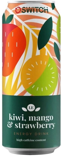 [ESMH26TWRZYXAMY2] Switch Kiwi, Mango, and Strawberry Energy Drink (Kiwi, Mango, and Strawberry Flavoured, 6 x 500 ml)