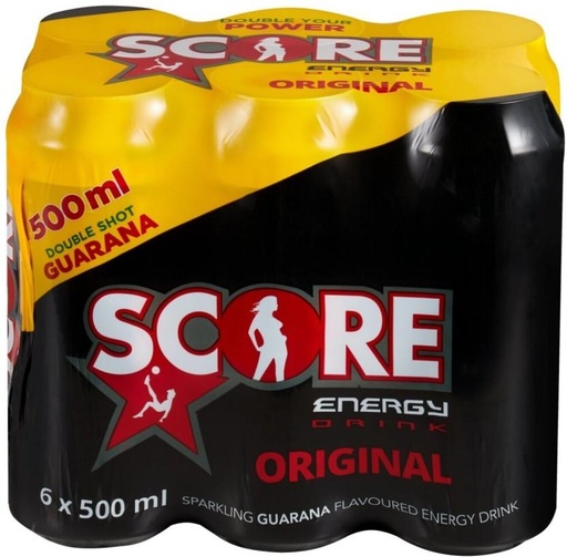 [ESMH26TWG5CFPHFV] Score Original Sparkling Guarana Flavoured Energy Drink (Guarana Flavoured, 24 x 500 ml)