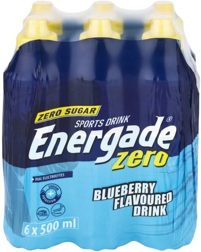 [ESMH26TWE92HMKHX] Energade Zero - Blueberry Flavoured Sports Drink (Blueberry Flavoured, 24 x 500 ml)