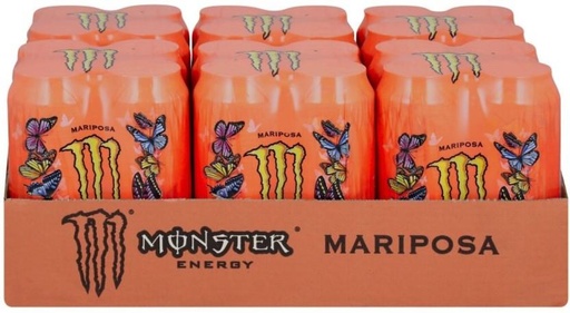[ESMH7RHDQZYWTSN6] Monster Mariposa Energy Drink (Peach and Nectarine Flavoured, 24 x 500 ml)