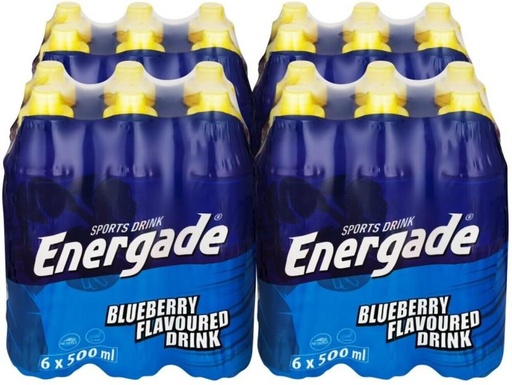 [ESMH26TWRUBYGSJH] Energade Blueberry Flavoured Sports Drink (Blueberry Flavoured, 6 x 500 ml)