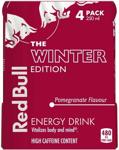 [ESMH7RHDNHPBHC3Z] Red Bull Energy Drink Energy Drink (Pomegranate Flavoured, 4 x 250 ml)