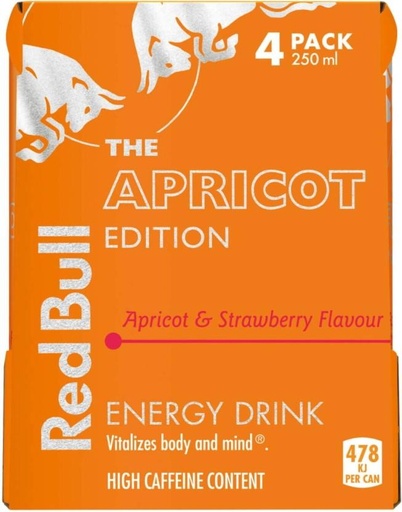 [ESMH26TWJYWBBW6N] Red Bull The Apricot Edition Energy Drink (Apricot and Strawberry Flavoured, 24 x 250 ml)