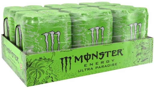 [ESMH26TWSAPGZJMZ] Monster Zero Sugar Ultra Paradise Energy Drink (Kiwi Lime & Cucumber Flavoured, 24 x 500 ml)
