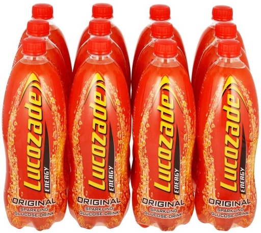[ESMH26TWKHGZQBTS] Lucozade Original Sparkling Energy Drink (Plain Flavoured, 12 x 1 L)