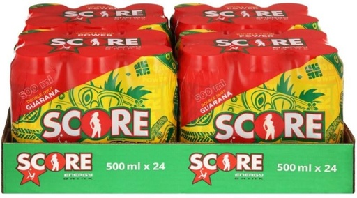 [ESMH26TWDBBGH93A] Score Crush Sparkling Pineapple and Coconut Flavoured Energy Drink (Pineapple and Coconut Flavoured, 24 x 500 ml)