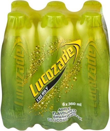 [ESMH26TWFC3AZF3H] Lucozade Apple Flavoured Sparkling Glucose Energy Drink (Apple Flavoured, 360 ml)