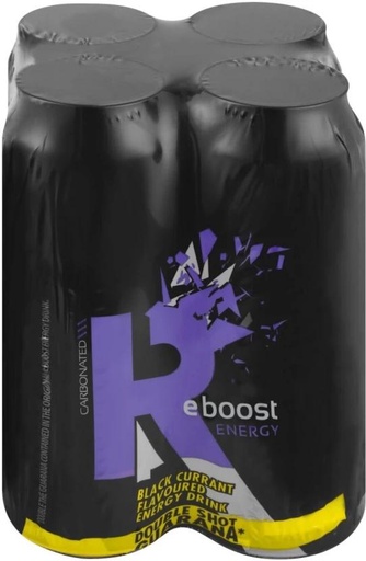 [ESMH26TWJRQUHMHF] Reboost Double Shot Guarana Blackcurrant Energy Drink (Blackcurrant Flavoured, 24 x 500 ml)