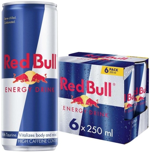 [ESMH9MDFVZHXNTQH] Red Bull Original Energy Drink (Plain Flavoured, 24 x 250 ml)