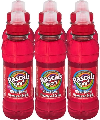 [ESMHD9ED69RNVEND] Rascals Flavoured Sports Drink (Mixed Berry Flavoured, 6 x 300 ml)