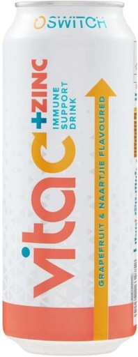 [ESMHE5EWZBYUVFQQ] Switch Vita C + Zinc Immune Support Sports Drink (Grapefruit, Naartjie Flavoured, 24 x 500 ml)