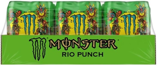[ESMHEF2MZBZPNDQT] Monster Rio Punch Energy Drink (Unflavoured, 24 x 500 ml)