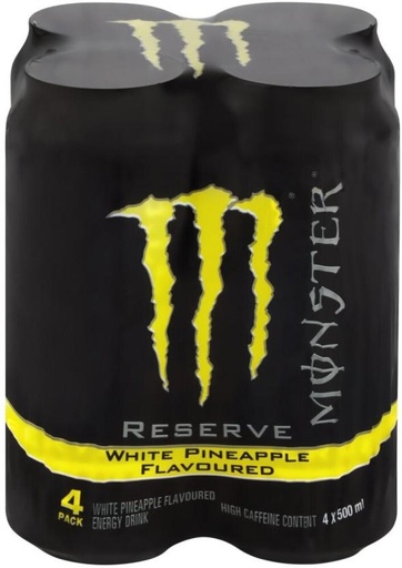 [ESMH26TW8GCJZQPC] Monster Reserve White Pineapple Energy Drink (White Pineapple Flavoured, 24 x 500 ml)