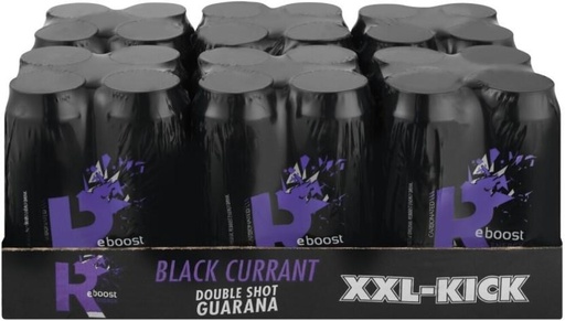 [ESMH26TWESWRFJWA] Reboost Double Shot Guarana Blackcurrant Energy Drink (Blackcurrant Flavoured, 4 x 500 ml)