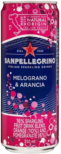 [ADKHYRH8CG35EFRH] San Pellegrino Melograno & Arancia - Sparkling Fruit Drink Blend (6 x 330 ml)