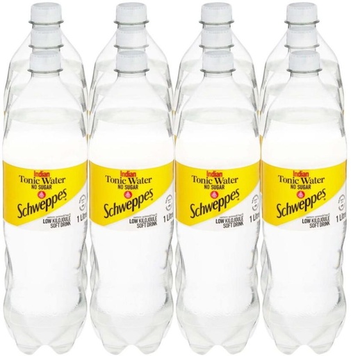 [ADKHYRH8AZ8YBPER] Schweppes Indian Tonic Water - Zero Sugar (12 x 1 L)