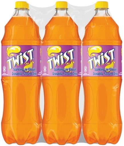 [ADKHYRH8WZDJKKS8] TWiST Granadilla Flavoured Sparkling Drink (6 x 2 L)