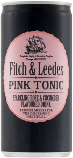 [ADKH4QPZGVDVHUZC] Fitch & Leedes Pink Tonic - Sparkling Rose & Cucumber Flavoured Drink (6 x 200 ml)