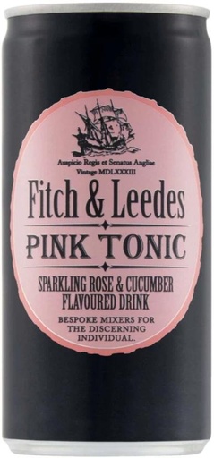 [ADKH4QPZGVDVHUZC] Fitch & Leedes Pink Tonic - Sparkling Rose & Cucumber Flavoured Drink (6 x 200 ml)