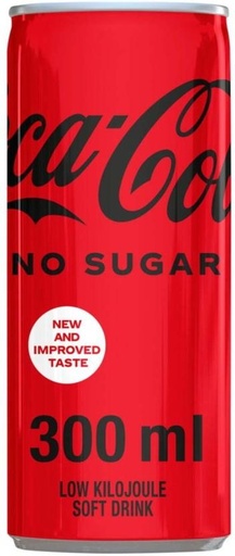 [ADKHYRH8ZUCBZKEM] Coca-Cola No Sugar Low Kilojoule Soft Drink (300 ml)