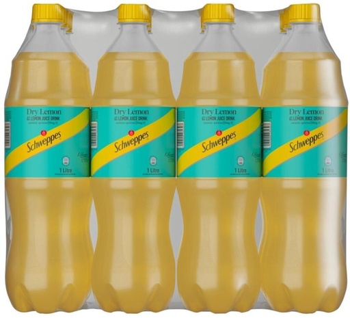 [ADKH4QPZYY2ZGMNM] Schweppes Dry Lemon Juice Drink (12 x 1 L)