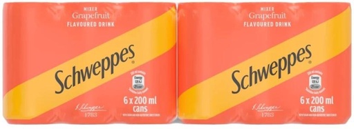 [ADKH4QPZUJFVEEHY] Schweppes Grapefruite Flavoured Drink (24 x 200 ml)