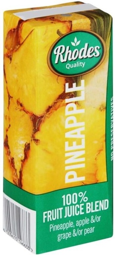 [DKJH26TUYSAXBHFW] Rhodes Pineapple 100% Fruit Juice Blend (6 x 200 ml)