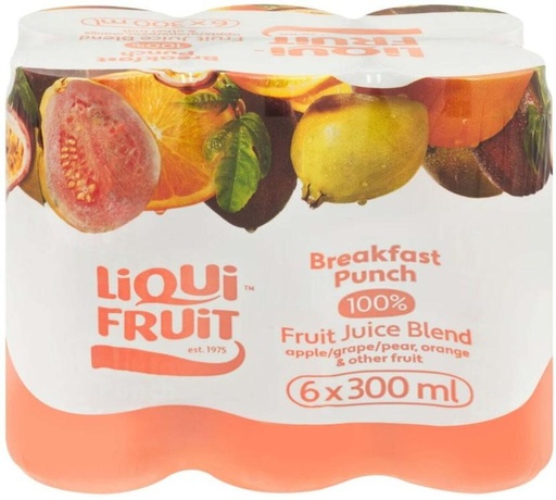 [DKJH26TUJF55RHZN] Liqui Fruit Breakfast Punch 100% Fruit Juice Blend (6 x 300 ml)