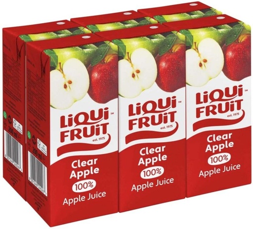 [DKJH26TJ7UDCRZDX] Liqui Fruit 100% Apple Juice (6 x 200 ml)